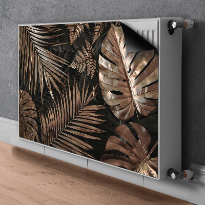 Tapis de radiateur décoratif Fleurs de monstera en métal