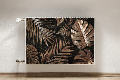 Tapis de radiateur décoratif Fleurs de monstera en métal