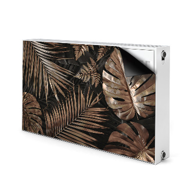 Tapis de radiateur décoratif Fleurs de monstera en métal