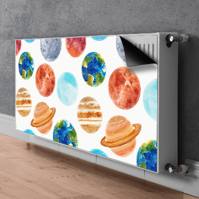 Couvercle magnétique du radiateur Planètes colorées