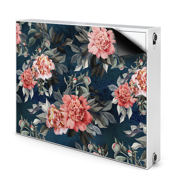 Tapis magnétique pour radiateur Pivoines rouges