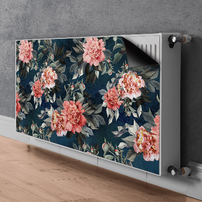 Tapis magnétique pour radiateur Pivoines rouges