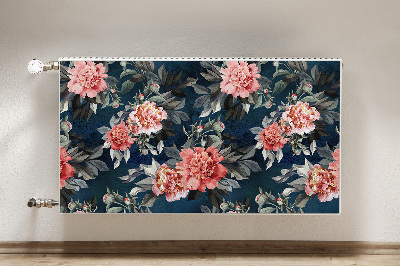 Tapis magnétique pour radiateur Pivoines rouges