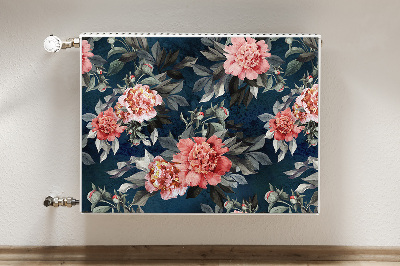 Tapis magnétique pour radiateur Pivoines rouges