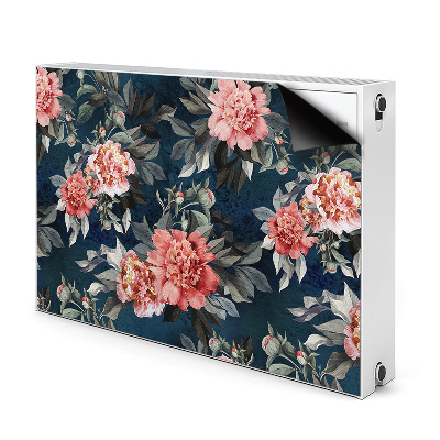 Tapis magnétique pour radiateur Pivoines rouges