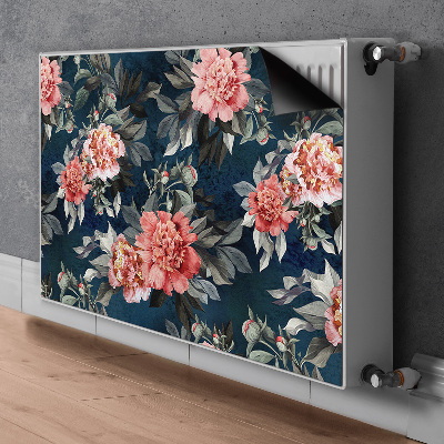 Tapis magnétique pour radiateur Pivoines rouges