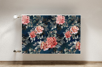 Tapis magnétique pour radiateur Pivoines rouges