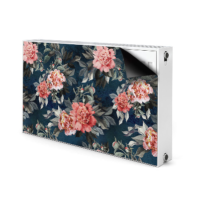 Tapis magnétique pour radiateur Pivoines rouges