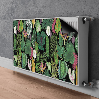 Cache radiateur déco Feuilles tropicales