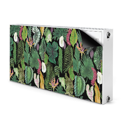 Cache radiateur déco Feuilles tropicales