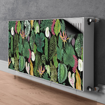 Cache radiateur déco Feuilles tropicales