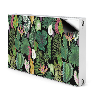 Cache radiateur déco Feuilles tropicales