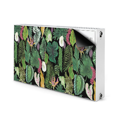 Cache radiateur déco Feuilles tropicales