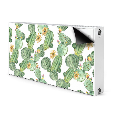 Couvercle magnétique du radiateur Cactus avec des fleurs