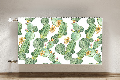 Couvercle magnétique du radiateur Cactus avec des fleurs