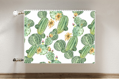 Couvercle magnétique du radiateur Cactus avec des fleurs