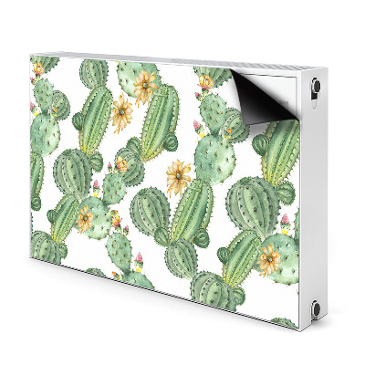 Couvercle magnétique du radiateur Cactus avec des fleurs