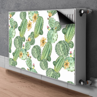 Couvercle magnétique du radiateur Cactus avec des fleurs