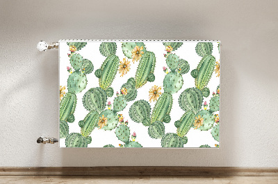 Couvercle magnétique du radiateur Cactus avec des fleurs