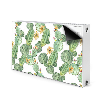 Couvercle magnétique du radiateur Cactus avec des fleurs