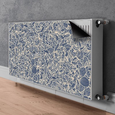 Tapis de radiateur décoratif Fleur bleue