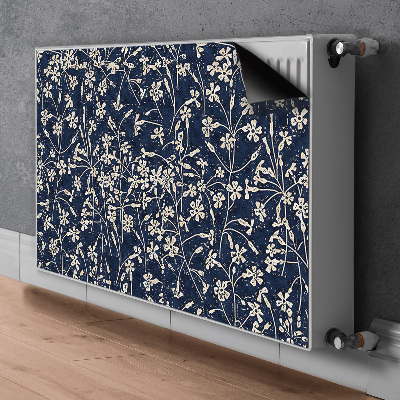 Un tapis avec un imprimé radiateur Motif floral