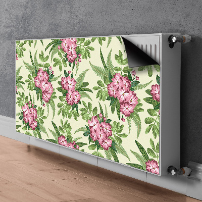 Cache radiateur déco Fleurs tropicales