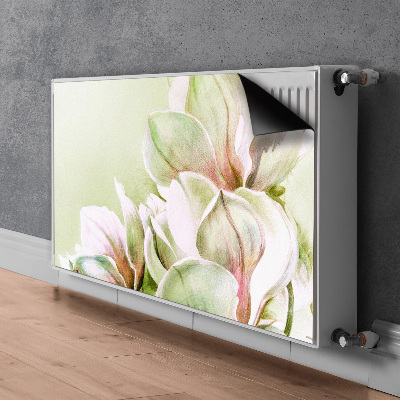 Un tapis avec un imprimé radiateur Fleurs de magnolia