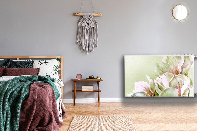 Un tapis avec un imprimé radiateur Fleurs de magnolia