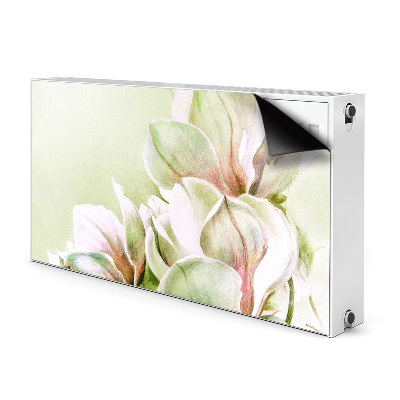 Un tapis avec un imprimé radiateur Fleurs de magnolia