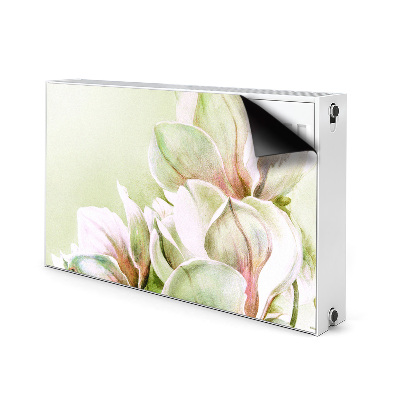 Un tapis avec un imprimé radiateur Fleurs de magnolia