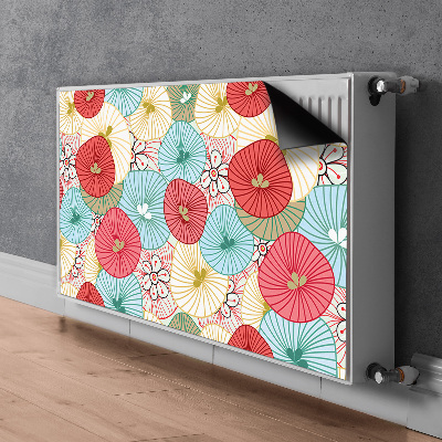 Un tapis avec un imprimé radiateur Motif floral