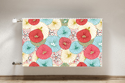 Un tapis avec un imprimé radiateur Motif floral