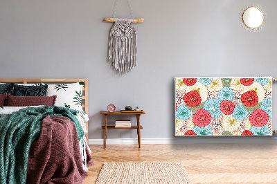 Un tapis avec un imprimé radiateur Motif floral