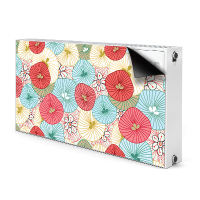 Un tapis avec un imprimé radiateur Motif floral