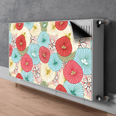 Un tapis avec un imprimé radiateur Motif floral