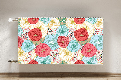 Un tapis avec un imprimé radiateur Motif floral