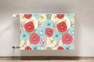 Un tapis avec un imprimé radiateur Motif floral