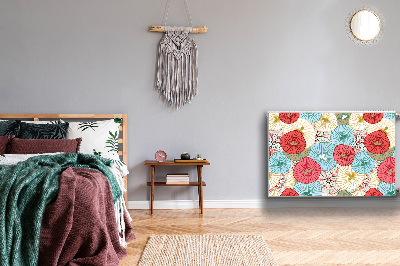 Un tapis avec un imprimé radiateur Motif floral