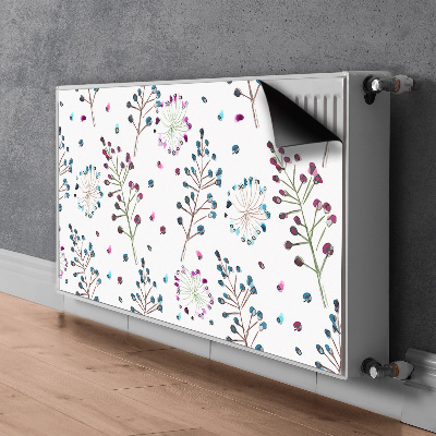 Un tapis avec un imprimé radiateur Motif floral