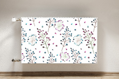 Un tapis avec un imprimé radiateur Motif floral