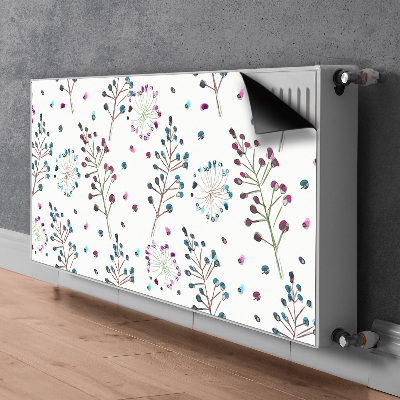 Un tapis avec un imprimé radiateur Motif floral