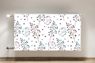 Un tapis avec un imprimé radiateur Motif floral