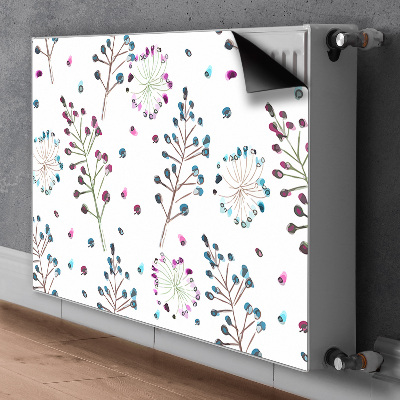 Un tapis avec un imprimé radiateur Motif floral