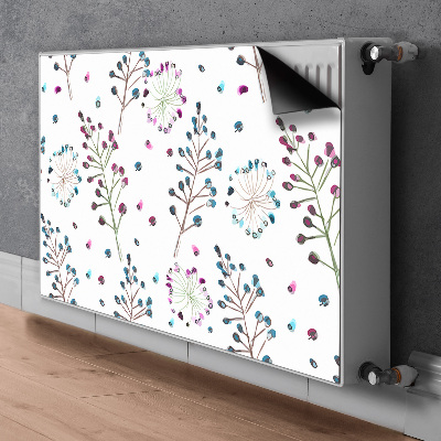 Un tapis avec un imprimé radiateur Motif floral