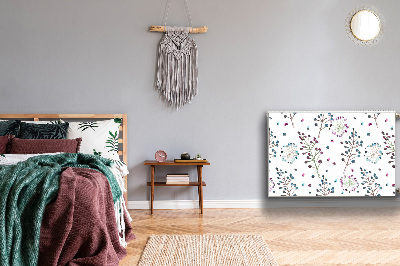 Un tapis avec un imprimé radiateur Motif floral