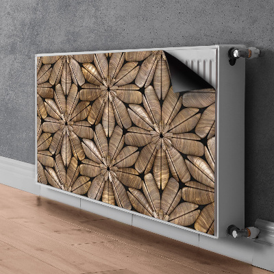 Un tapis avec un imprimé radiateur Motif en bois floral