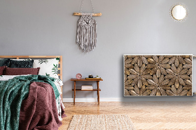 Un tapis avec un imprimé radiateur Motif en bois floral