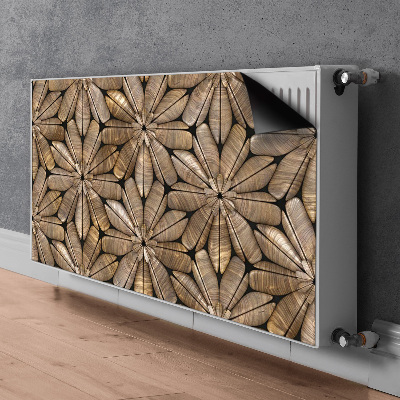 Un tapis avec un imprimé radiateur Motif en bois floral