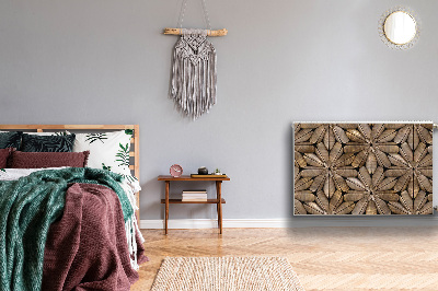 Un tapis avec un imprimé radiateur Motif en bois floral